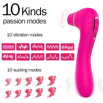 10 Modları Emme Titreşim Tutku Vibratörler Meme Klitoris G Noktası Stimülatörü Seks Oyuncak Dükkanı Kadınlar İçin Kadın Yetişkin Masturbator