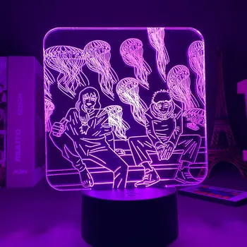 3D Gece Lambası Anime Lamba Jujutsu Kaisen Led Gece Lambası doğum günü hediyesi