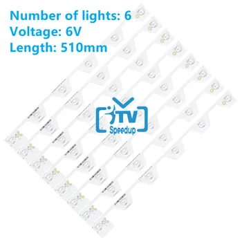 8 adet LED arka ışık şeridi İçin THOMSON U50S6806S L50E5800A LVU500NDEL SW-4C-LB5006-YH2 LB5006-HR2 LB5005 TMT_50E5800_8X6_3030C