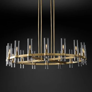 Iskandinav e14 led avize aydınlatma krom / altın / siyah fuaye yemek odası oturma odası ev cam gölge tavan avize