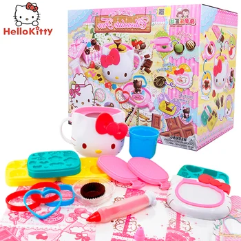 Kawaii Yumuşak Kittys çikolata makinesi Oyun Evi Oyuncak Sanrio Peluş Karikatür Sevimli Bebek Anime peluş oyuncaklar Kızlar İçin doğum günü hediyesi