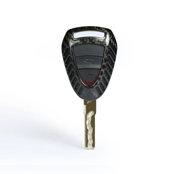 QHCP Araba Styling Uzaktan akıllı Anahtar Kılıfı Karbon Fİber Plug-in Start-up Oto Anahtar Kabuk Çanta Porsche Için Fit 911 Ücretsiz Kargo