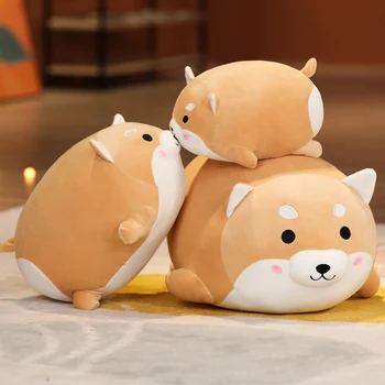 Sevimli Büyük Göt Corgi Köpek peluş oyuncaklar Doldurulmuş Hayvan Shiba Inu Chai Yastık Yastık Yumuşak oyuncak bebek Kawaii noel hediyesi Çocuklar için