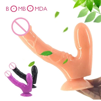 Straplez Yapay Penis Lezbiyen Kadınlar İçin Seks Oyuncakları Vajina Anal Protate Stimülatörü G noktası Anal Yapay Penis Butt Plug Masturbator Yetişkinler için Seks