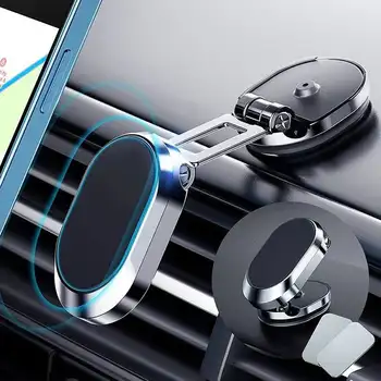 Yükseltme Katlanabilir Manyetik Araç Telefonu Tutucu Mıknatıs Akıllı Telefon Standı Cep GPS Desteği iPhone 13 12 XR Xiaomi Huawei Samsung